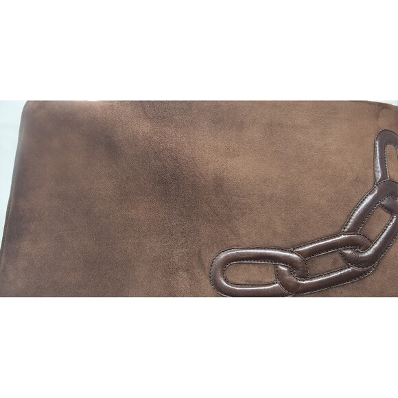 Vtg Rayne London Brown Suede Gold Chain Classic Envelope Shoulder Bag Crossbody - Picture 16 of 16